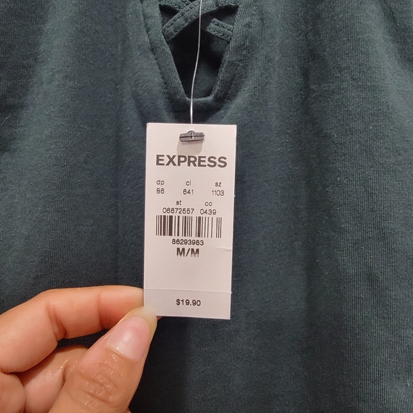 Express One Eleven Crisscross V-Cut Tank Top - Picture 9 of 9